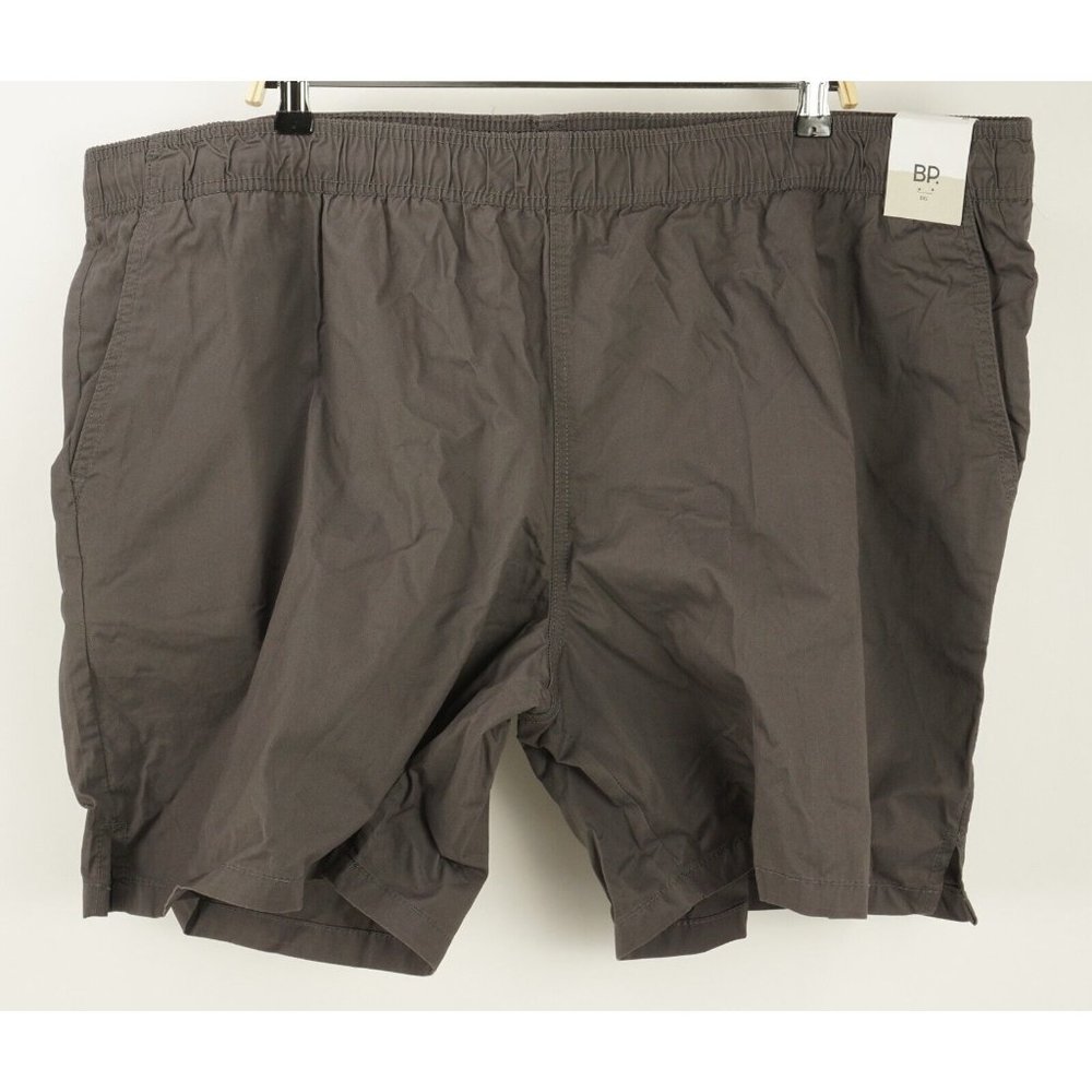 New BP. Men's 3XL Gray 100% Cotton Jersey Elastic Waist Drawstring Chino Shorts